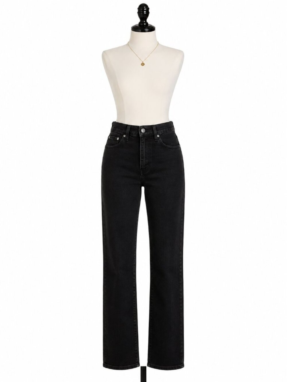 Lauren Jeans Co. Ralph Lauren Black Straight Leg Jeans Size 6 - Picture 6 of 6
